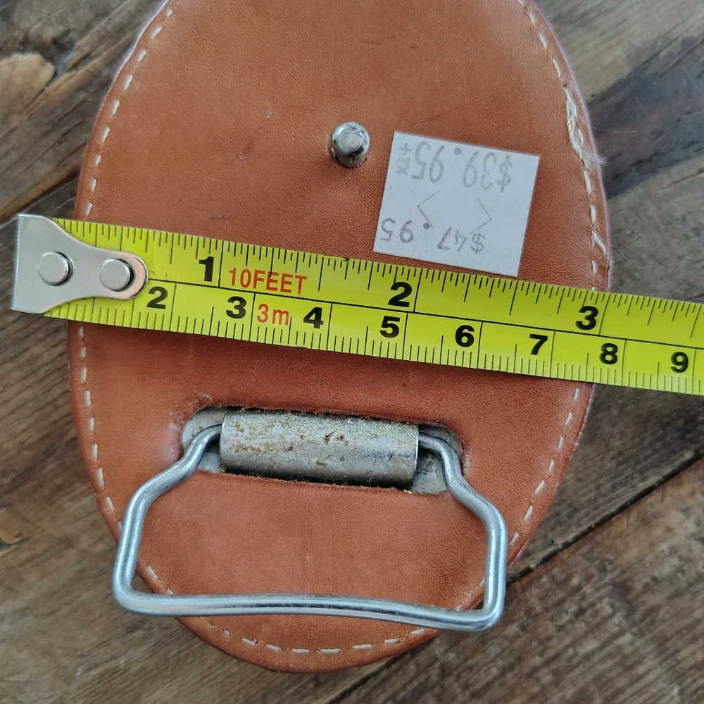 Western Leather Covered Belt Buckle 4x3